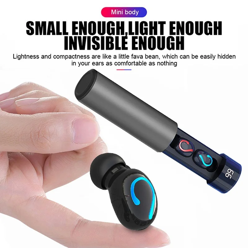 Наушники-вкладыши TWS для HBQ Q67 Bluetooth 5 0 светодиодный интеллектуальный дисплей