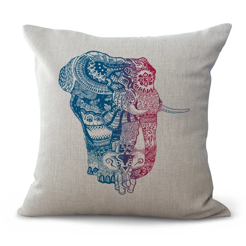 

Simple Painted Animal Series Elephant Hug Pillowcase Office Sofa Decorative Pillow Cushion Wholesale
