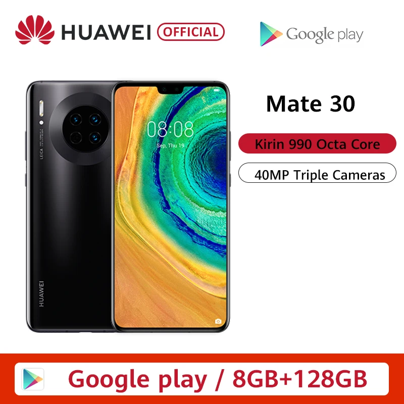 Оригинальный смартфон HUAWEI mate 30 8 ГБ 128 Kirin 990 40 МП тройная камера s 24 фронтальная 6 62