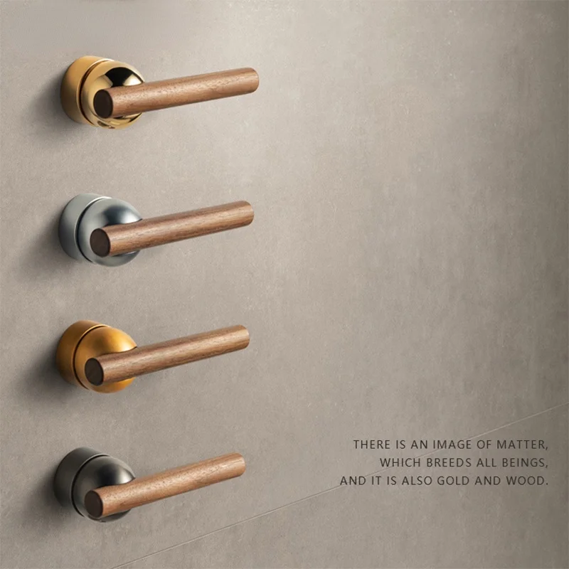 

Высококачественный дверной замок из черного ореха, американский стиль, дверной замок для спальни, внутренняя дверная ручка, мебель, дверная...