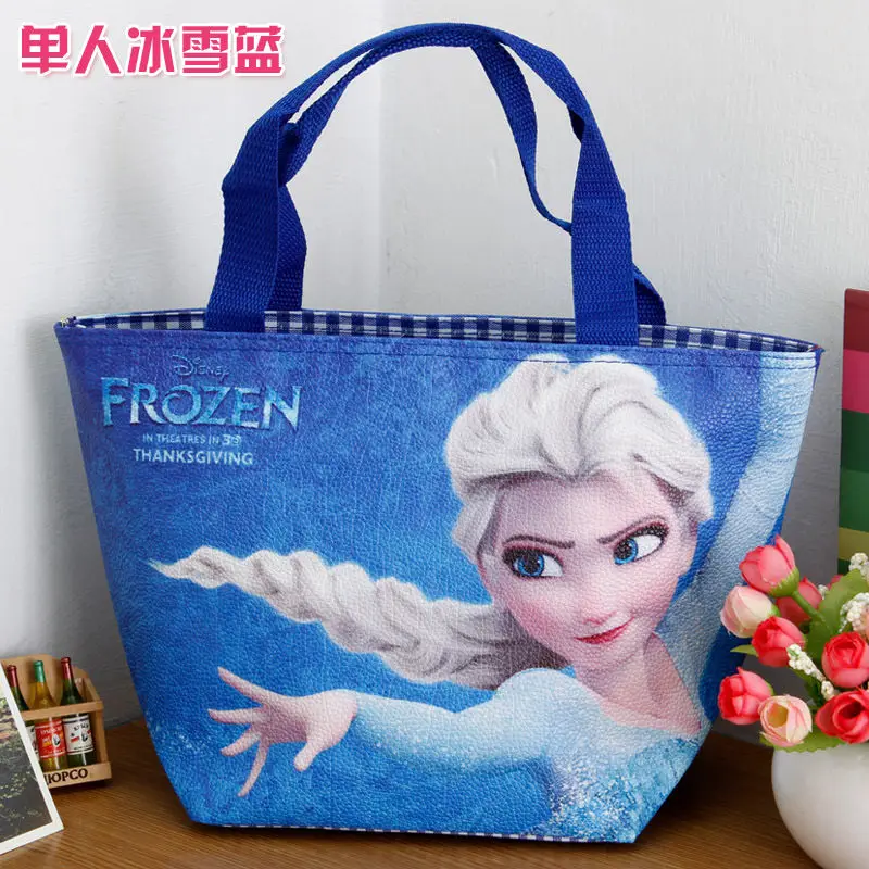 Disney Мультфильм Замороженные детские обеденные сумки студенческая Эльза водонепроницаемая сумка для девочки, мальчика, ребёнка Портативная сумка для хранения Сумочка принцессы - Цвет: B
