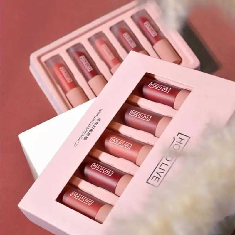 5 шт./компл. женские Помады для губ пять упаковка косметики мини лак Phantom глазури