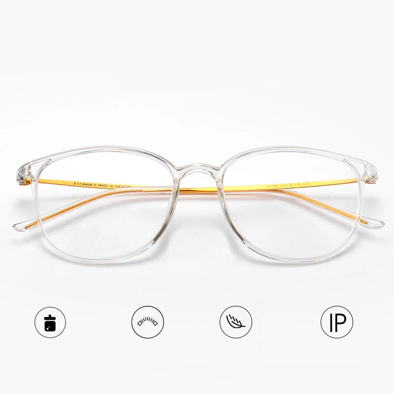 

Veshion Titanium Glasses Frames Men Women Ultra-light Eye Glasses Frames for Male Female Transparent Clear Eyeglasses Myopia