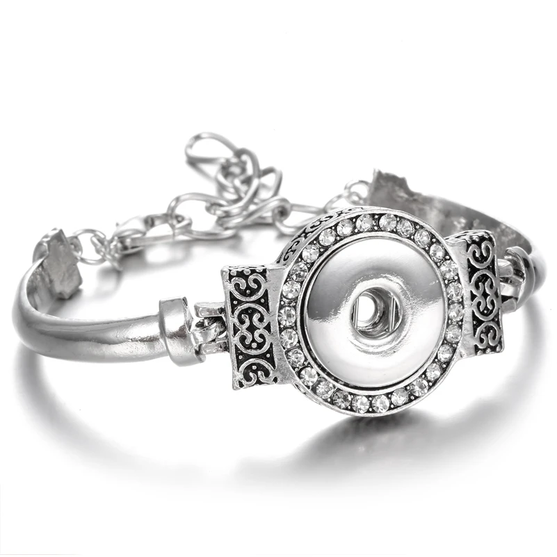 Новые ювелирные браслеты с защелкой винтажный металлический Серебряный цвет