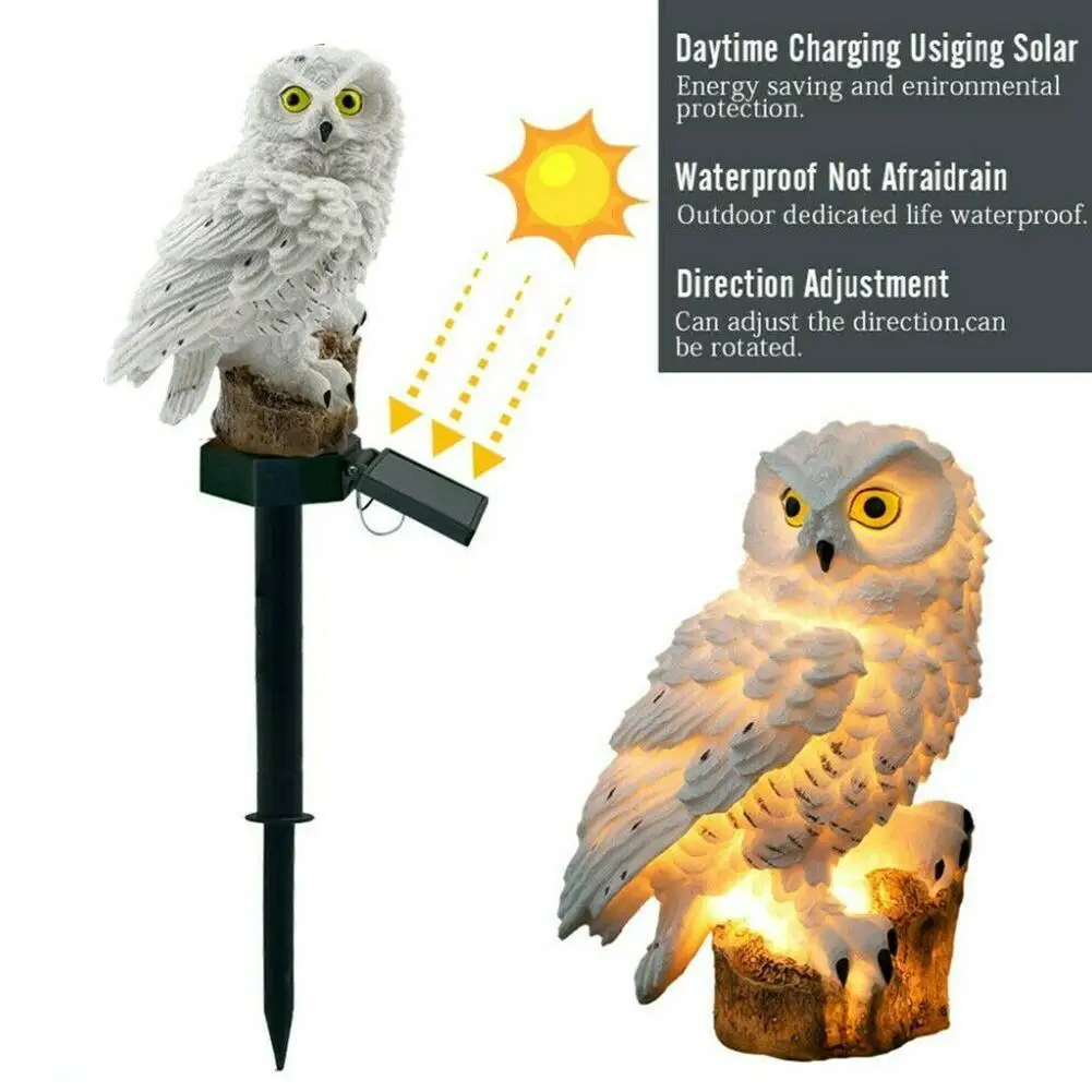 

Owl Solar Light Outdoors LED Panel Fake Owl Waterproof Powered Led For Garden IP65 Lawn Decoration Yard Garden Solar Lamps B6X7