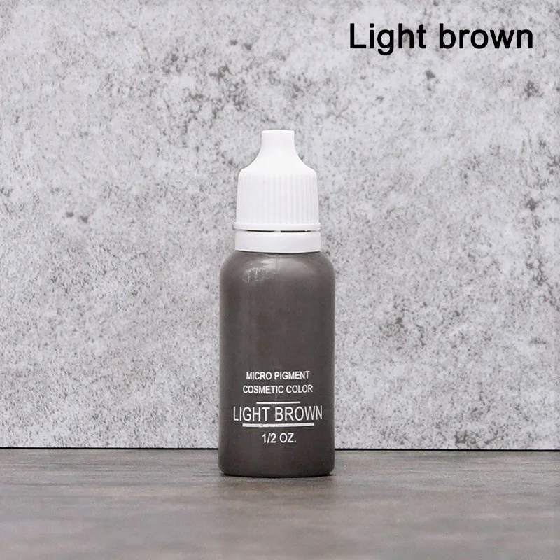 lightbrown 23 Цвета, полуперманентный макияж, чернила для бровей, губ, линия для глаз, цвет татуировки, микроблейдинг, пигмент для бровей, цветные чернила для татуировки - Цвет: lightbrown