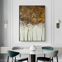 abstract drop gold dots canvas painting modern poster print creative tree wall art picture for living room fashion cuadro decor