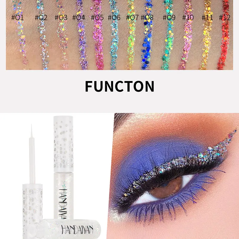 Блестящий мерцающий блеск Жидкая подводка для глаз светящаяся стойкая