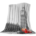 Вывеска Лондонское здание покрывало для автомобиля Big Ben, одеяло высокой плотности, супермягкое фланелевое одеяло для дивана, кровати, автомобиля, портативное