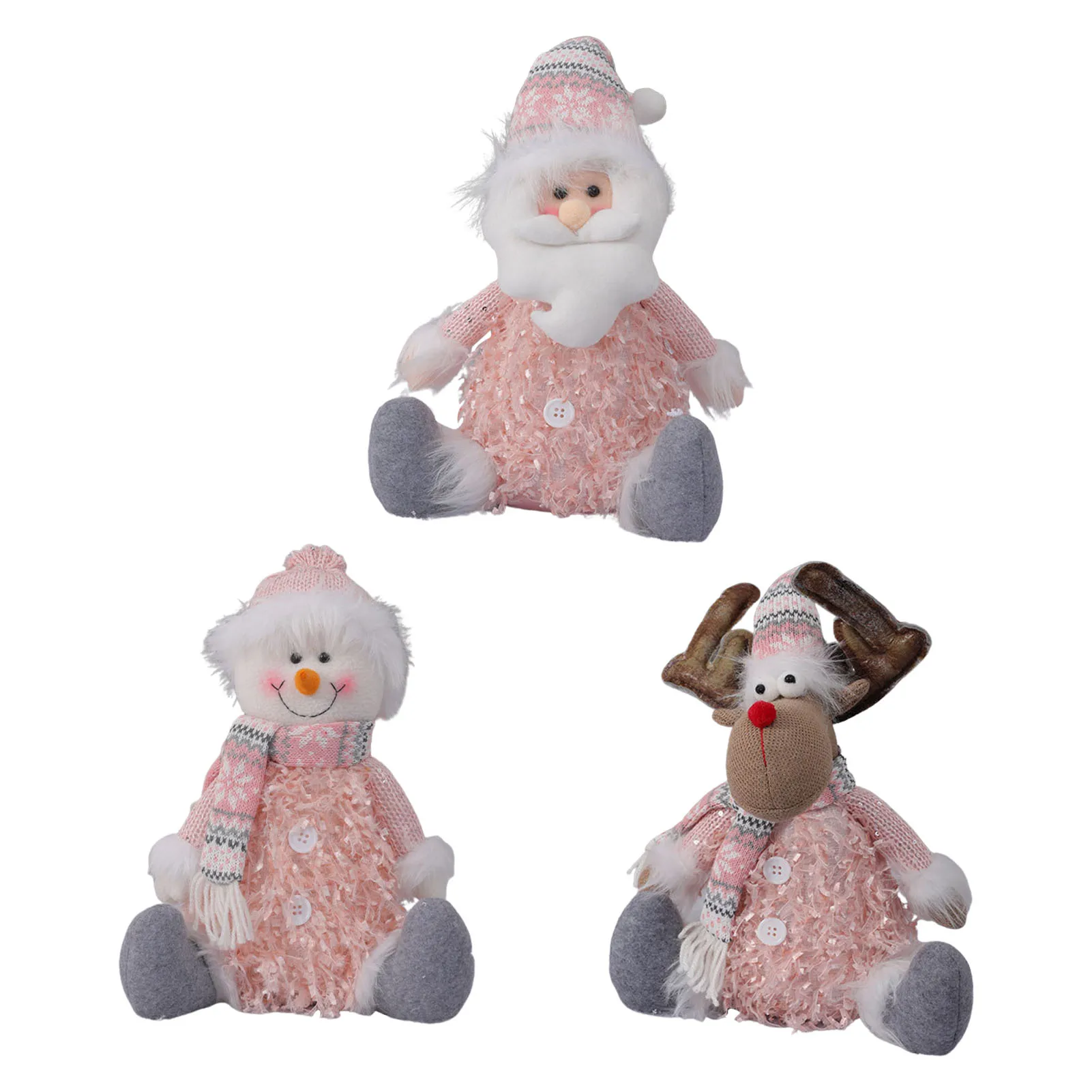 

Christmas Plush Figurine Forest Snowman Elk Ornaments Holding Doll With Fine Craftsmanship Suitable For Cute Desktop Decoration