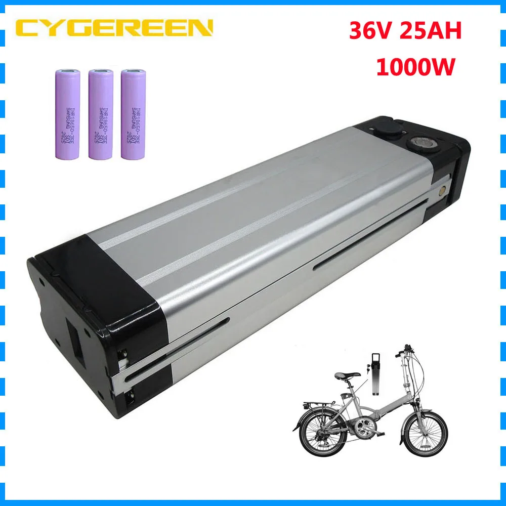 

1000W 36V 25AH Lithium Silver Fish Ebike Bateria 500W 36 V 20AH Electric Bike 10S 18650 Battery Pack 30A BMS