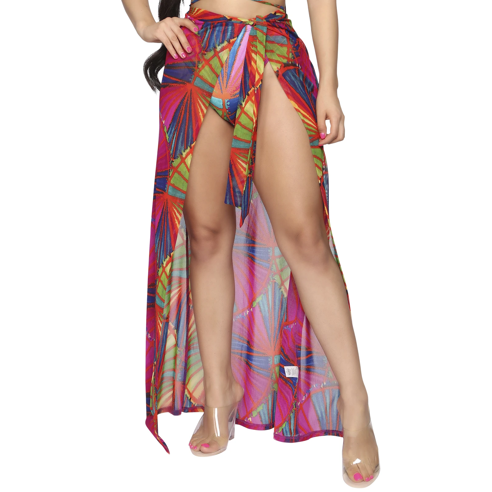 

Women's Swimsuit Sexy Wrap Maxi Skirt Summer Mesh Beach Bikini Cover Ups