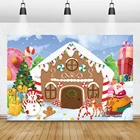 Laeacco Рождественская елка Снеговик Санта Клаус подарки конфеты десерт фотография фоны зимняя фотозона реквизит