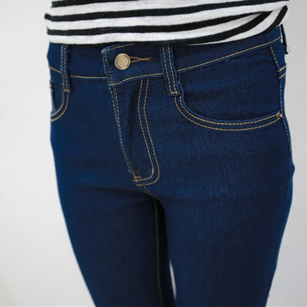 Женские классические узкие джинсы SAGACE однотонные брюки-карандаш на молнии с