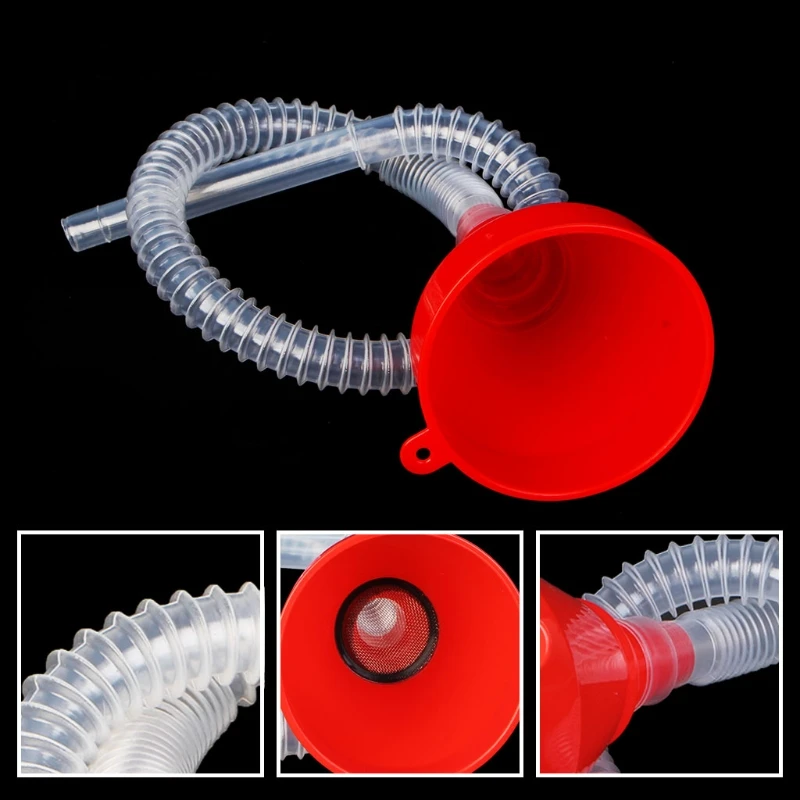 Universal Motor Truck Vehicle Plastic Fill Funnel Soft Pipe Petrol Tube Diesel |