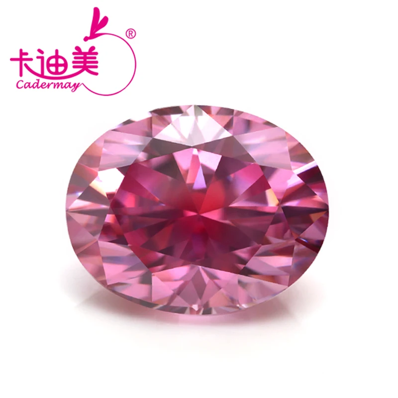 

CADERMAY Wholesale Loose Moissanite Oval Cut Pink Color High Quality Moissanite Loose For Sale