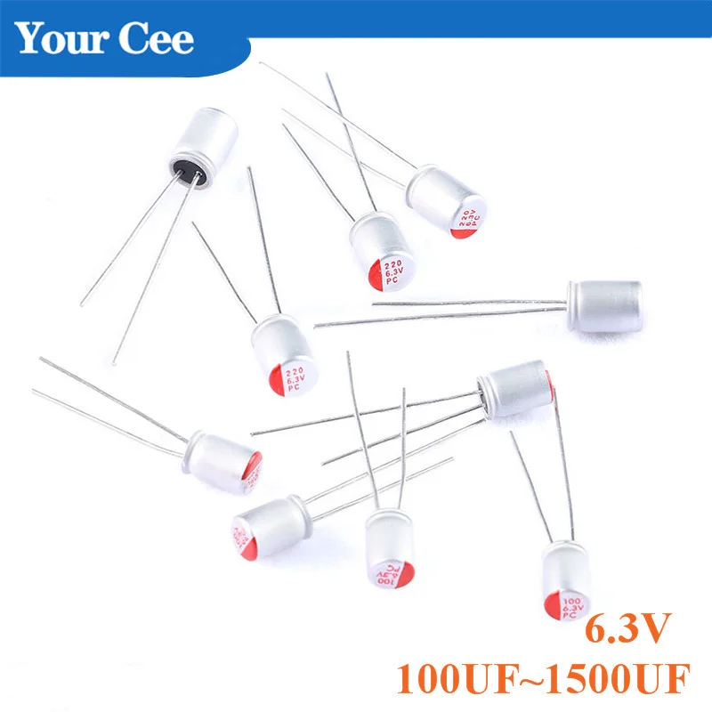 10 шт. одноцветное Алюминий электролитический конденсатор с алюминиевой крышкой