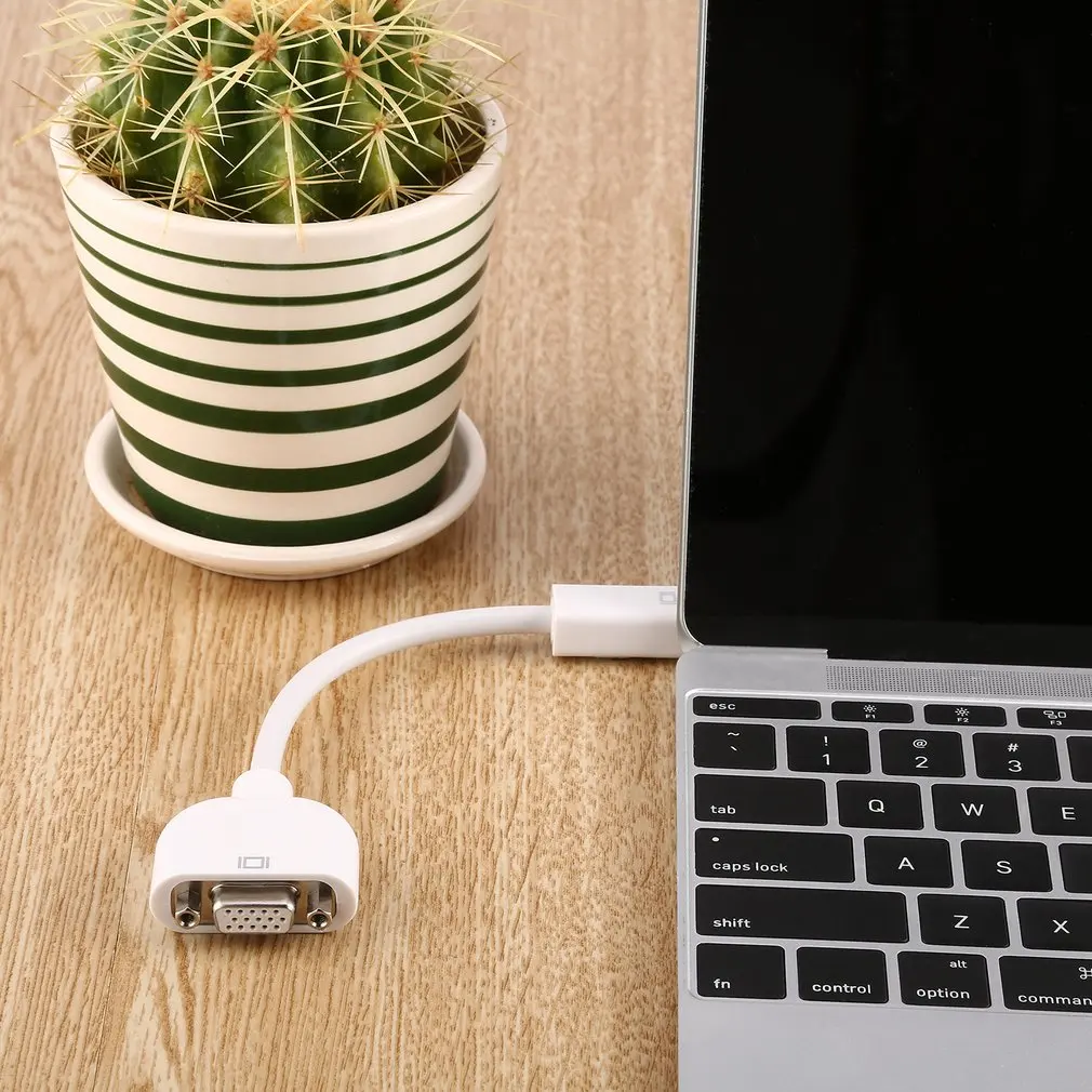 Адаптер Mini DVI VGA Кабель адаптер для Apple MacBook белый мультимедийных