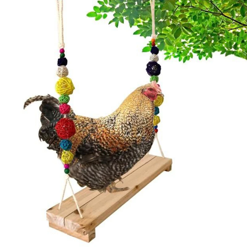

Colorful Chicken Swing Toys Handmade Perch Stand for Hens Bird Parrots Trainning High Quality
