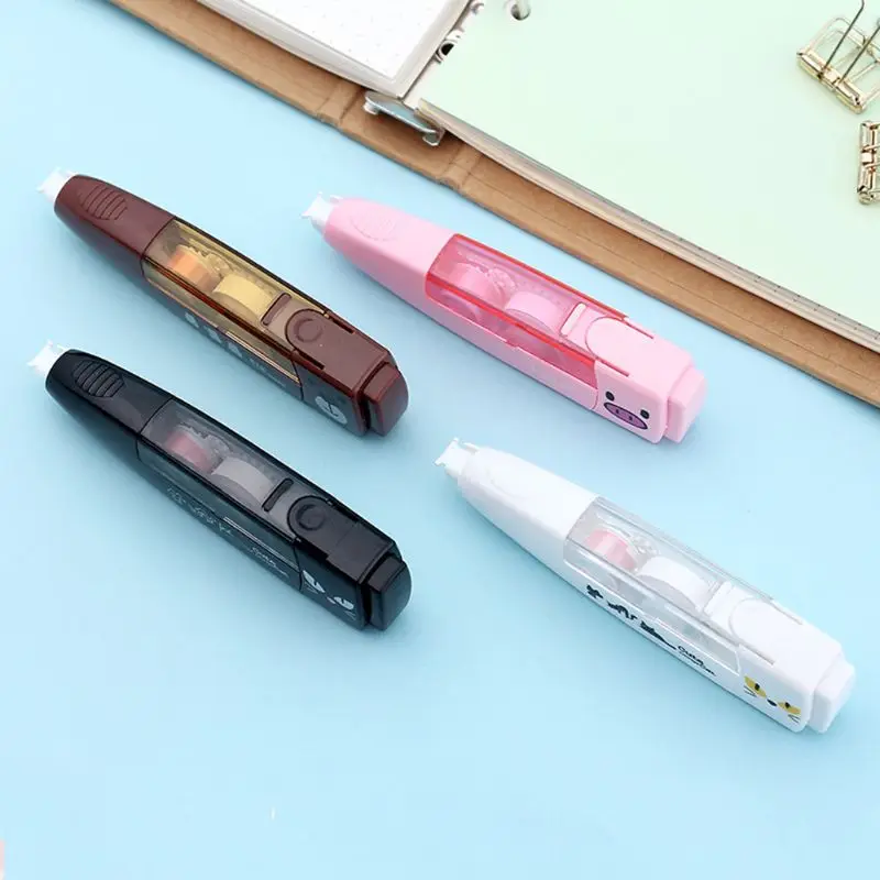 Корректирующая лента с милыми животными белая 6 м x 5 мм офисные и школьные