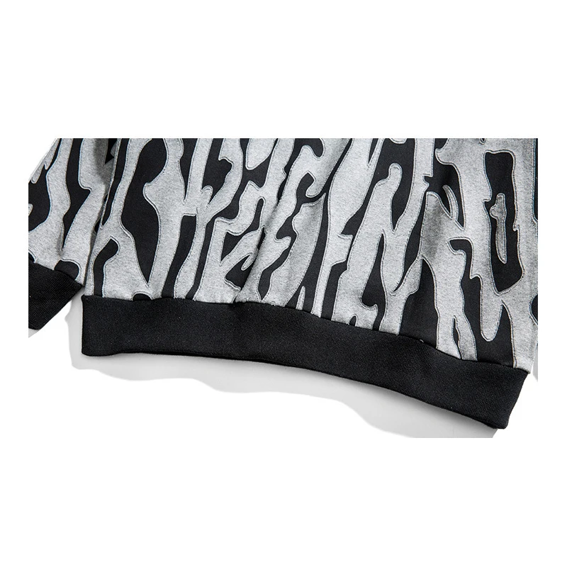 

Sweatshirt Men Letter Embroidery Men Pullover Casual Cozy O-neck High Street Style Hoodies Streetwear Couple 2021 Spring Autumn
