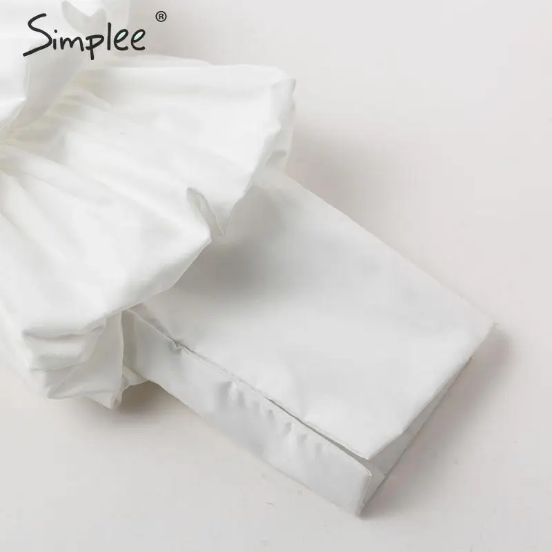 Simplee модная женская блузка с пышными рукавами рубашка на осень и зиму женские