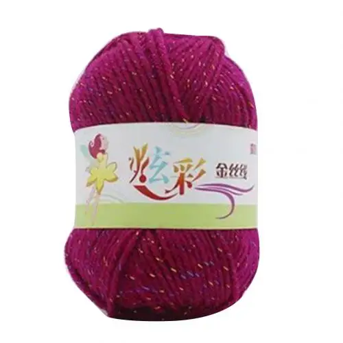 Dark Rose Red 4 пряди мягкой вязальной крючком нити ручной шерстяной пряжи DIY Швейные аксессуары - Цвет: Dark Rose Red