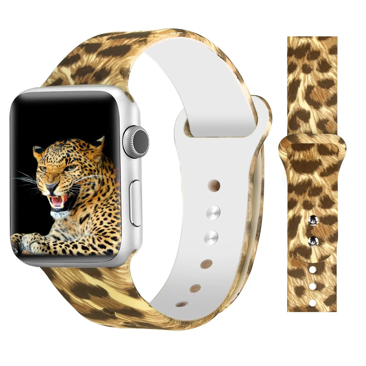 Печатные силиконовый ремешок для наручных часов Apple Watch 38 мм/40 мм 42 мм/44 мм спортивный ремешок для наручных часов iwatch серии 4/3/2/1 Смарт-часы браслет