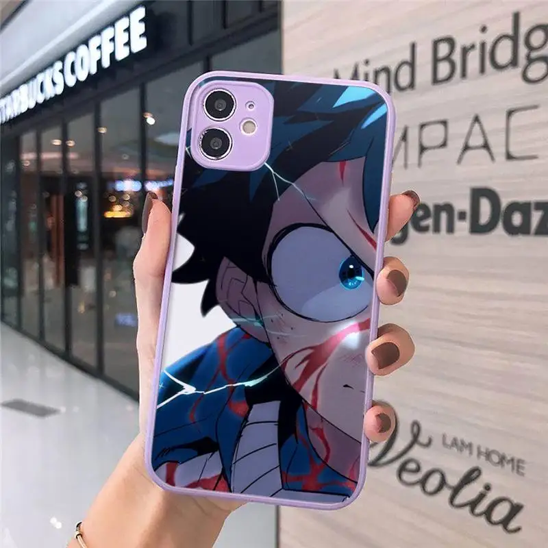 

Anime My hero academia Phone Cases matte transparent For iphone 7 8 11 12 plus mini x xs xr pro max cover