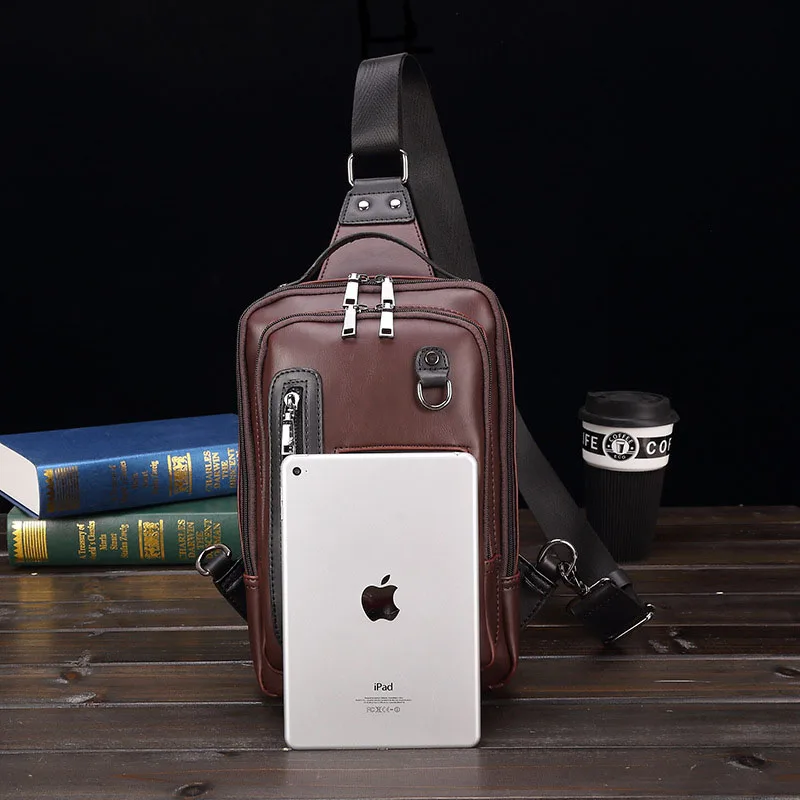 Модная мужская нагрудная сумка повседневные сумки-мессенджеры для мужчин из