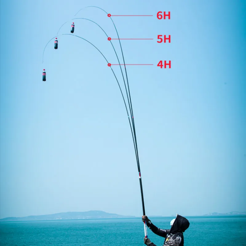 3.6M-8.1M Carp Fishing Stick 4H 5H 6H Super Hard Hand Pole Carbon Fiber Telescopic Wedkarstwo Olta Fishing Rod Pesca enlarge