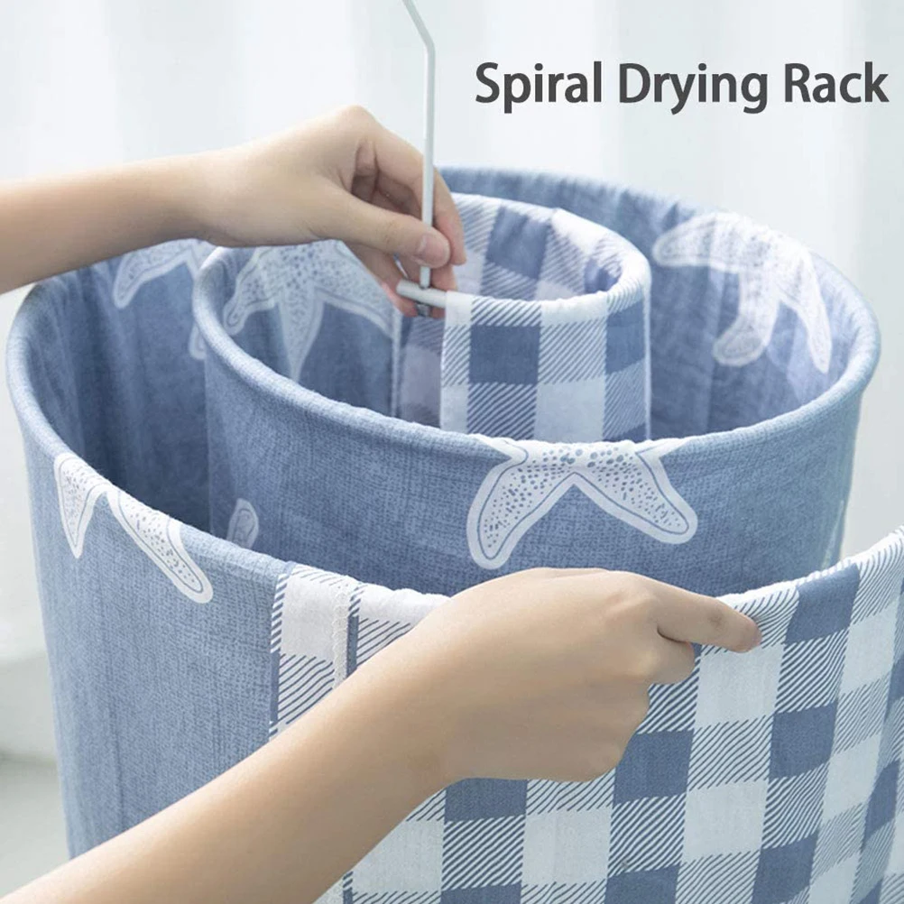 Вешалка для сушки спиральной формы вращающаяся вешалка хранения одеял