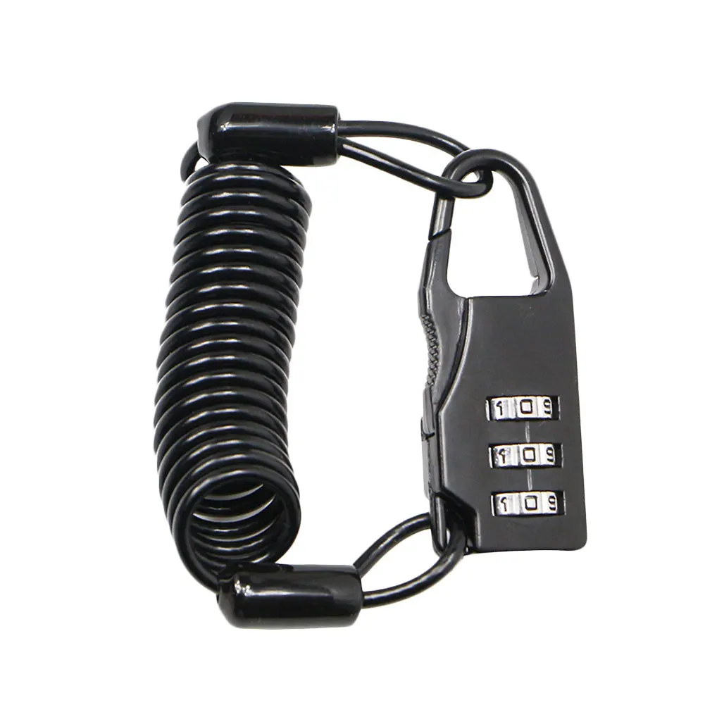 

Bicycle Lock Anti-theft Helmet Lock Motorcycle Cycling Scooter 3 Digit Combination Password Safety Cable Lock Bike Accessories
