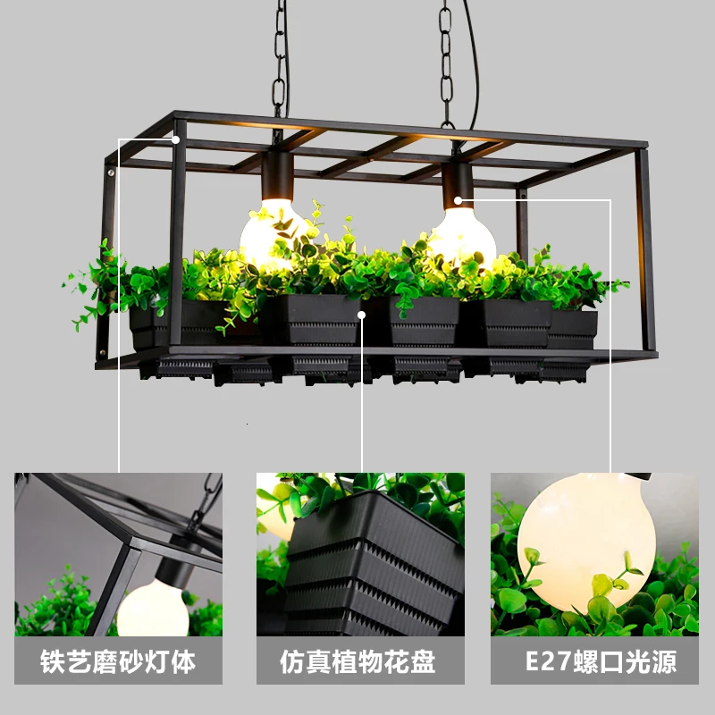 Modern Pendant Light Black Iron Hanging Cage Vintage Led Lamp E27 Industrial Loft Retro Dining Room Restaurant Bar Counter | Лампы и