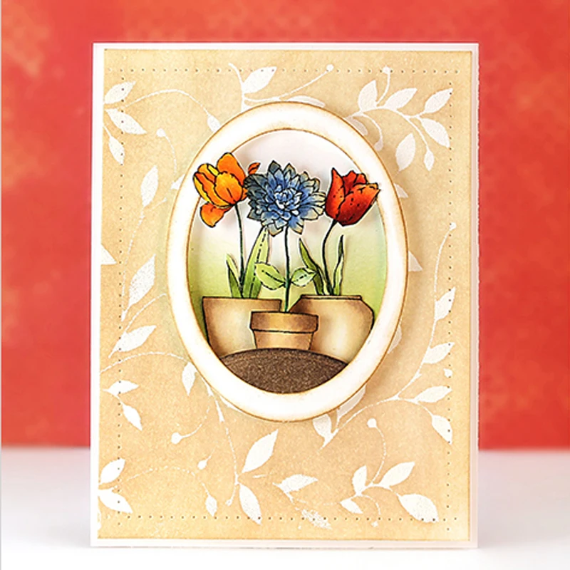 6*6 дюймов пластиковый трафарет водослива цветок ветка стволовая форма Холли для