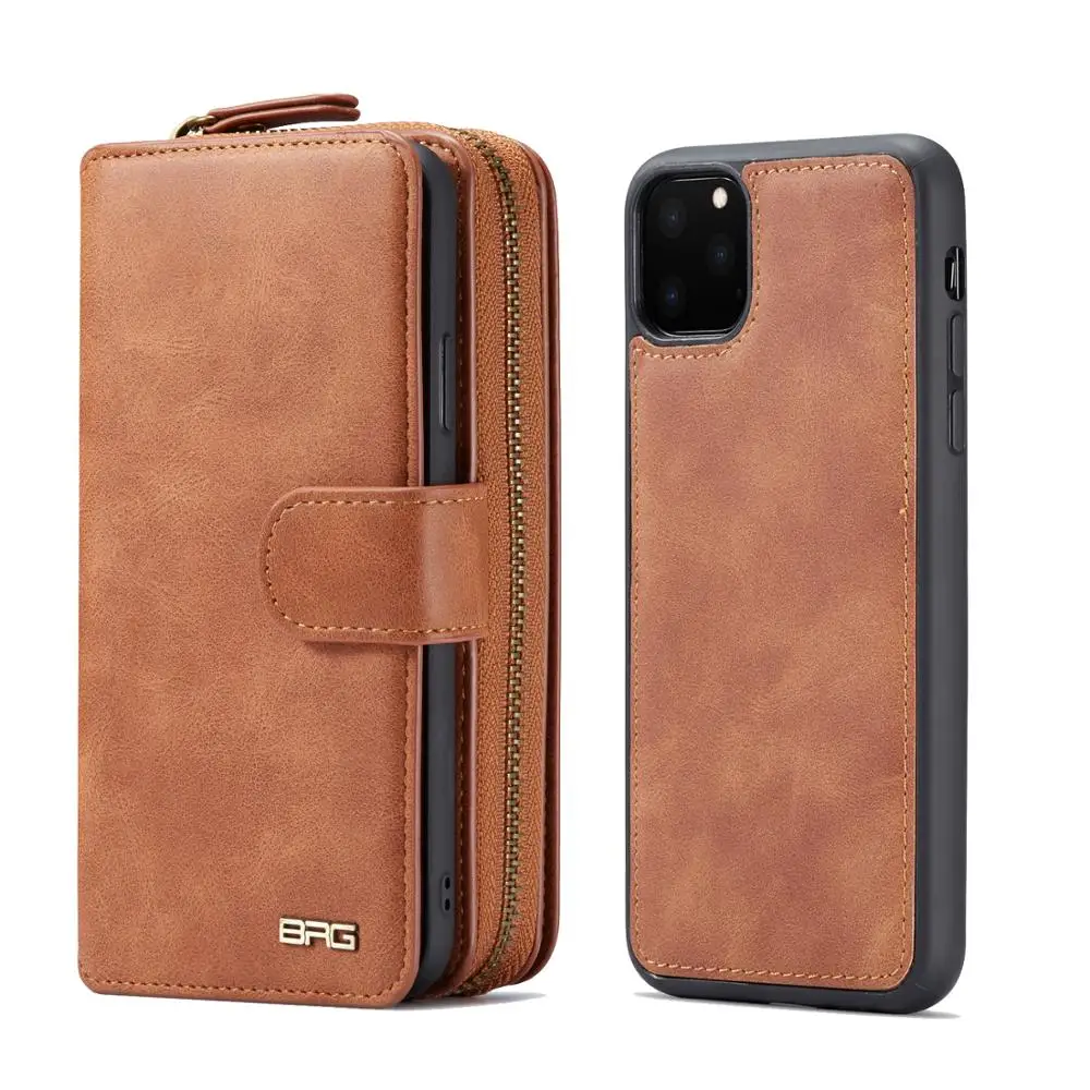 Многофункциональный кожаный чехол BRG для iphone 11 Pro 12 Max 6s 7 8 plus X Xs XR | Мобильные