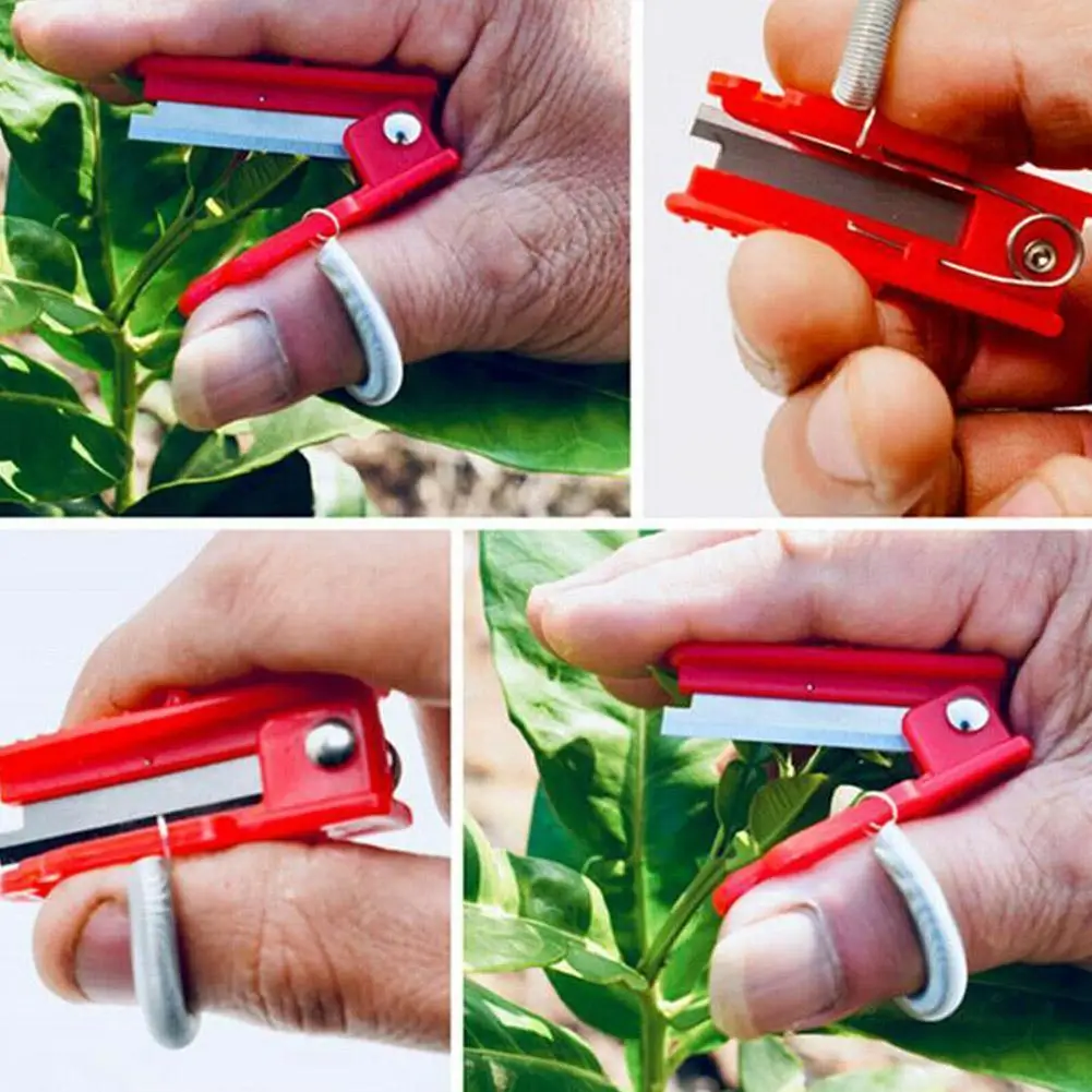 

Multifunction Thumb Knife Garden Pruner Fruit Picking Blade Cutting Rings Device Safe Finger Tool Blade Catcher Fruit Q8U9