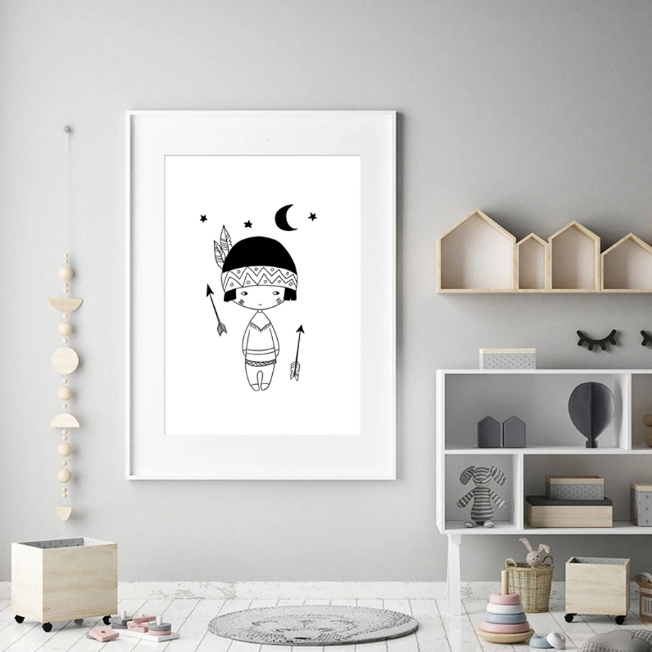 Горная палатка для мальчиков из Индии Художественная Картина на холсте