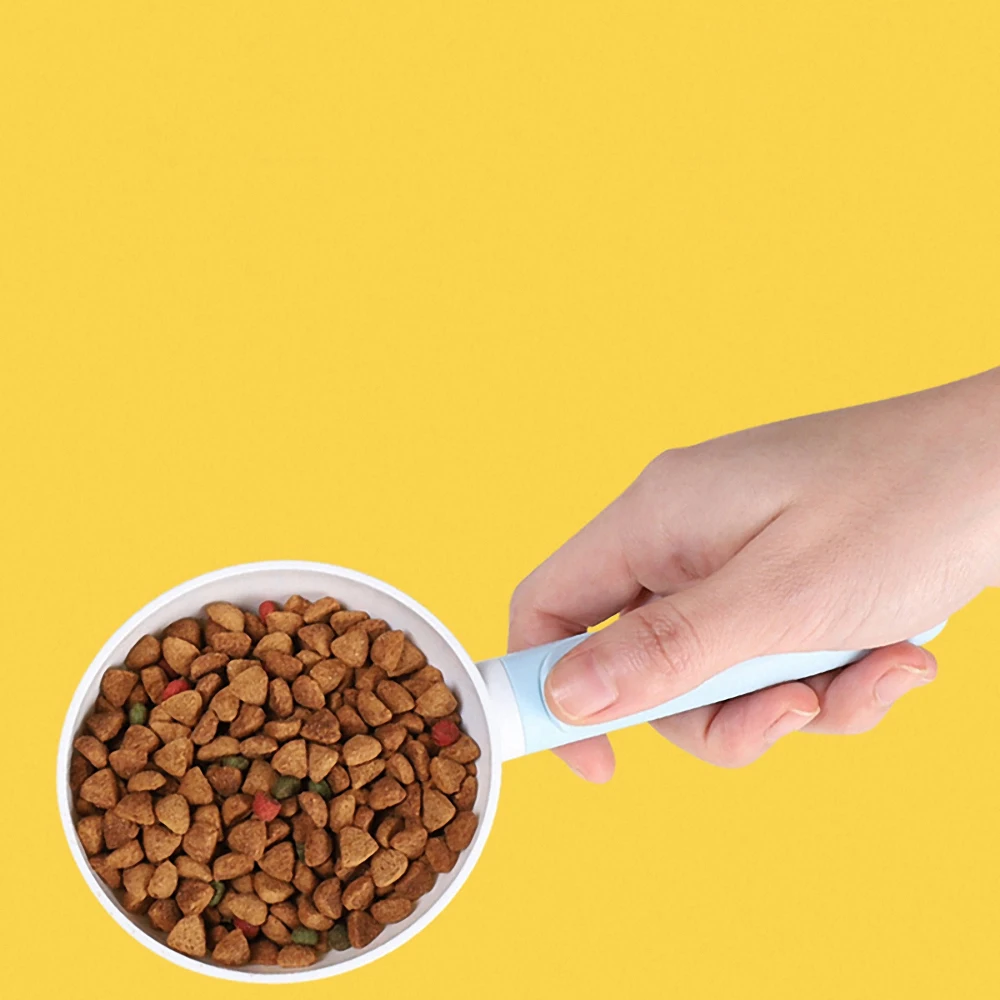 

Cat Dog Food Shovel Scoop Mutli-Function Feeding Spoon Measuring Cup Sealing Bag Clip Puppy Kitten Feeder Pet Supplies