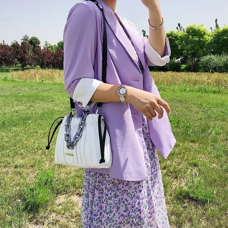 Роскошные брендовые дизайнерские женские сумки на плечо 2020 сумка-ведро шнурке из