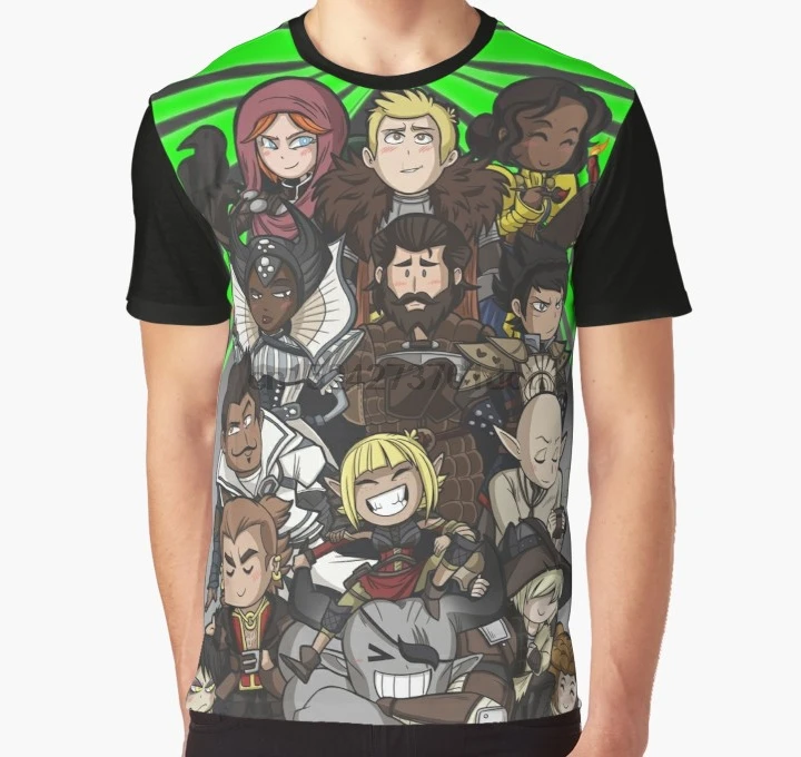 Принт по всему миру 3D футболка Мужская забавная Dragon Age инквизиция полная печать