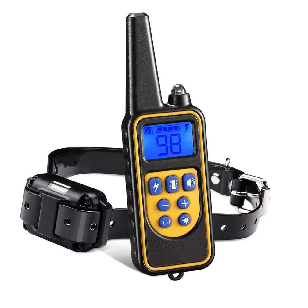 

800m Electric Dog Training Collar Pet Remote Control Waterproof Rechargeable for All Size Anti Barking Device Adiestramiento