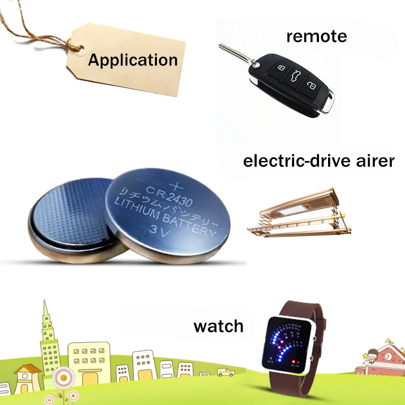 

80pcs 270mAh CR2430 Button Batteries Cell Coin Lithium Battery 3V CR 2430 DL2430 BR2430 KL2430 For Watch Electronic Toy Remote