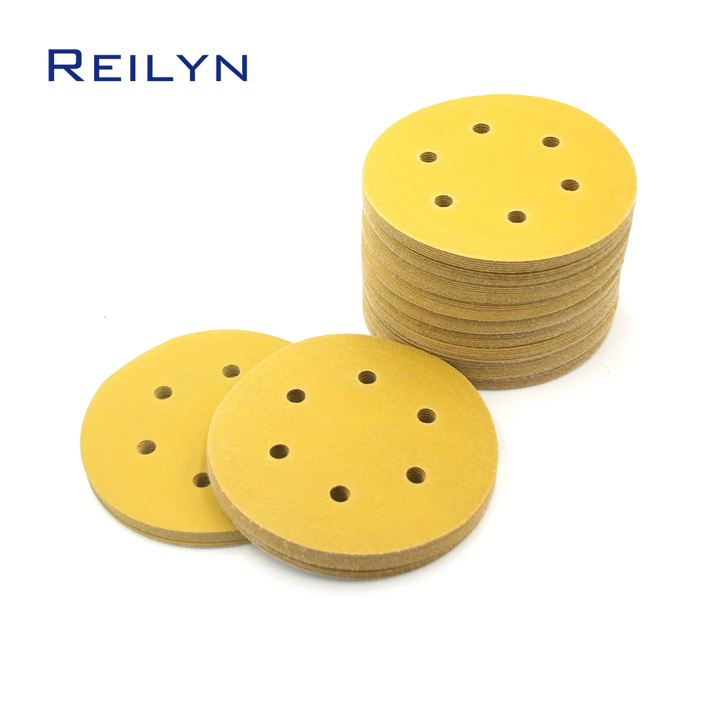 

High Quality 100pcs 6" Sand Paper Polishing Pad Self-adhesive Loop Backing Polishing Disc for Angle Grinder