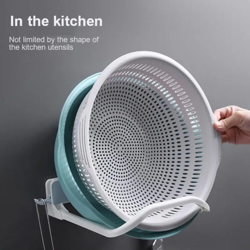 

Washbasin Storage Rack Wall-mounted Toilet Rack Kitchen And Bathroom Sink Artifact Rack Free Punching Basin Rack Household Items