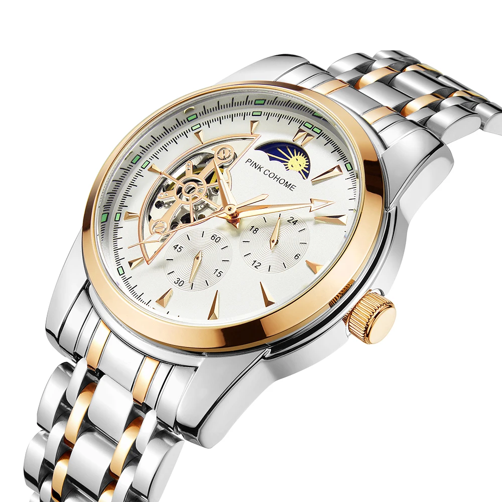 Механические наручные часы с хронографом нержавеющая сталь | Наручные