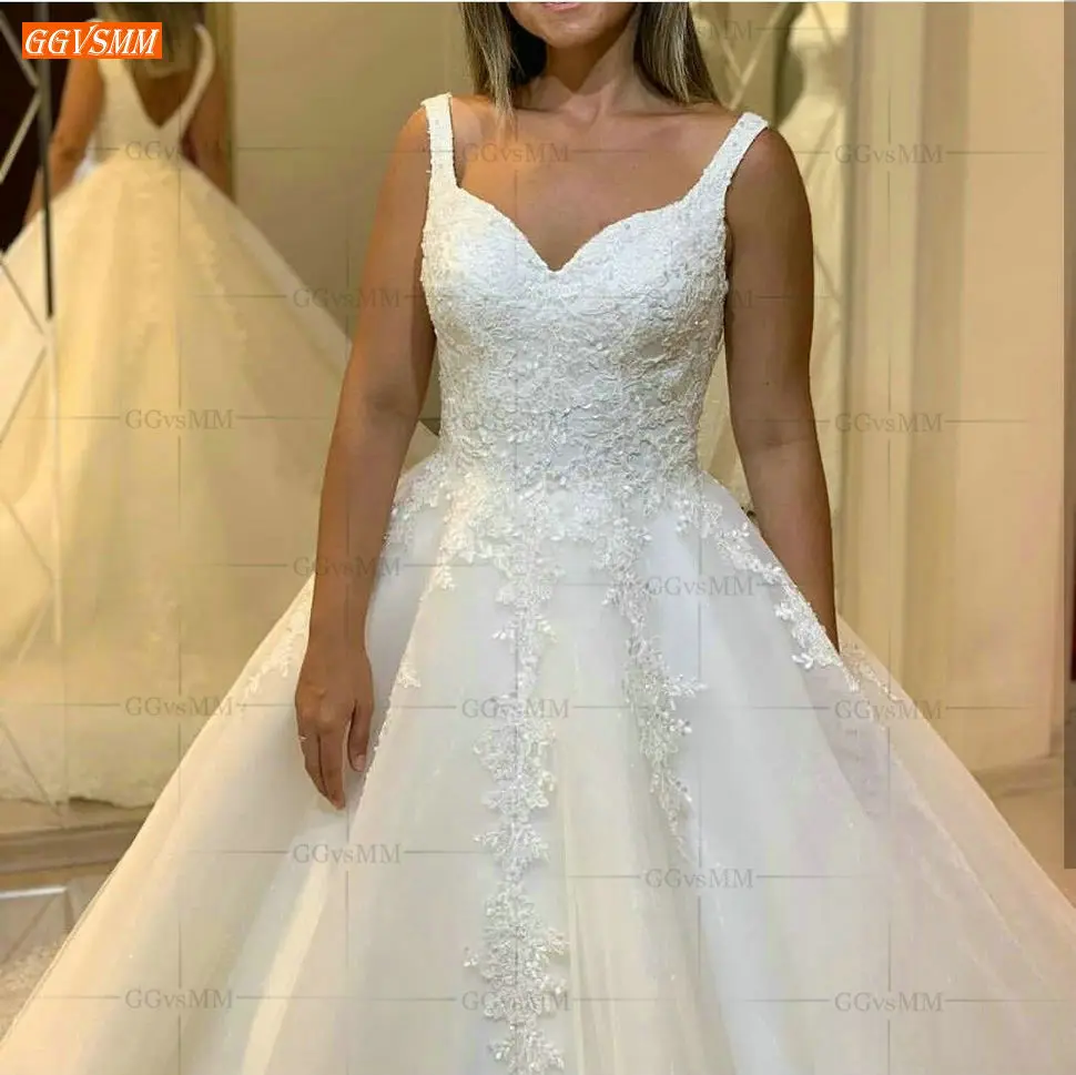 Высококачественное белое свадебное платье кружевное бальное из тюля с