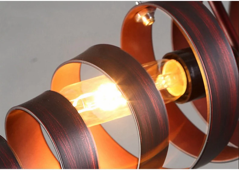 

Industrial Decoration Vintage LOFT Pendant Lamp for Restaurant Bar Spiral Metal Ceiling Hanging Light Indoor Home E27 LED Bulb