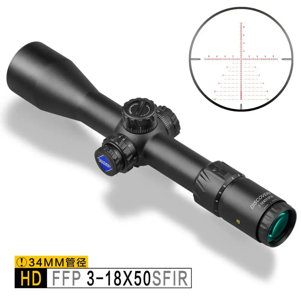 

Трубчатый прицел 3-18x50 34 мм, высококлассная серия. 50 BMG для солдат армии
