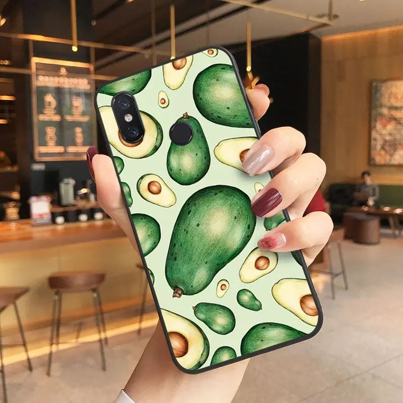 Avocado Aesthetic Cute Luxury Soft TPU Coque For Xiaomi Mi 6 6plus 8 8SE 9 9SE 6X Note2 Note3 Coque Shell Cellphones